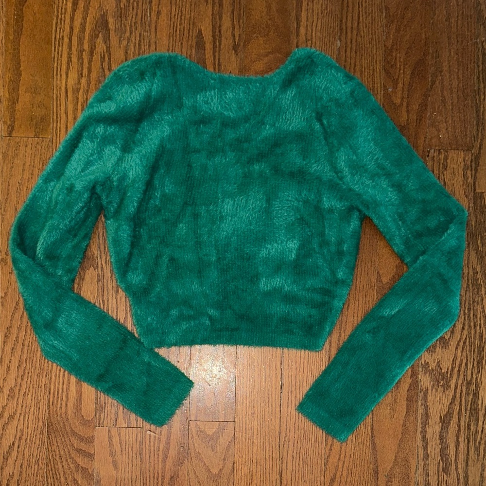Aerie cropped twist back sweater